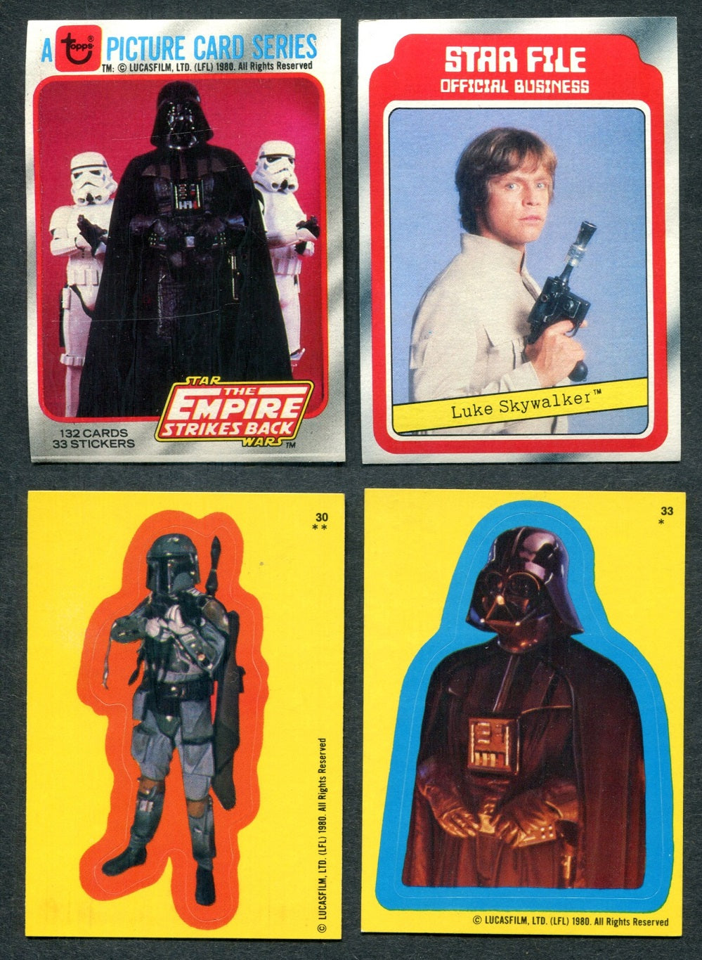 1980 Topps Empire Strikes Back Complete Series 1 Set (w/ stickers) NM/MT MT (132/33) (23-192)