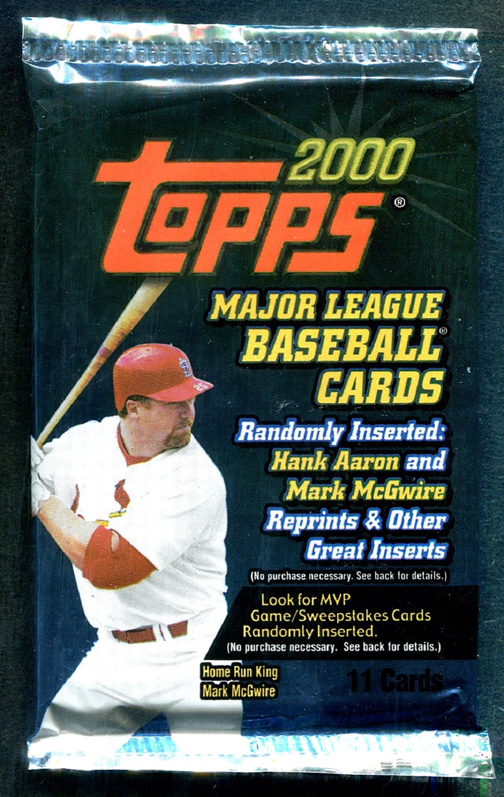 2000 Topps Baseball Unopened Series 1 Pack (11)