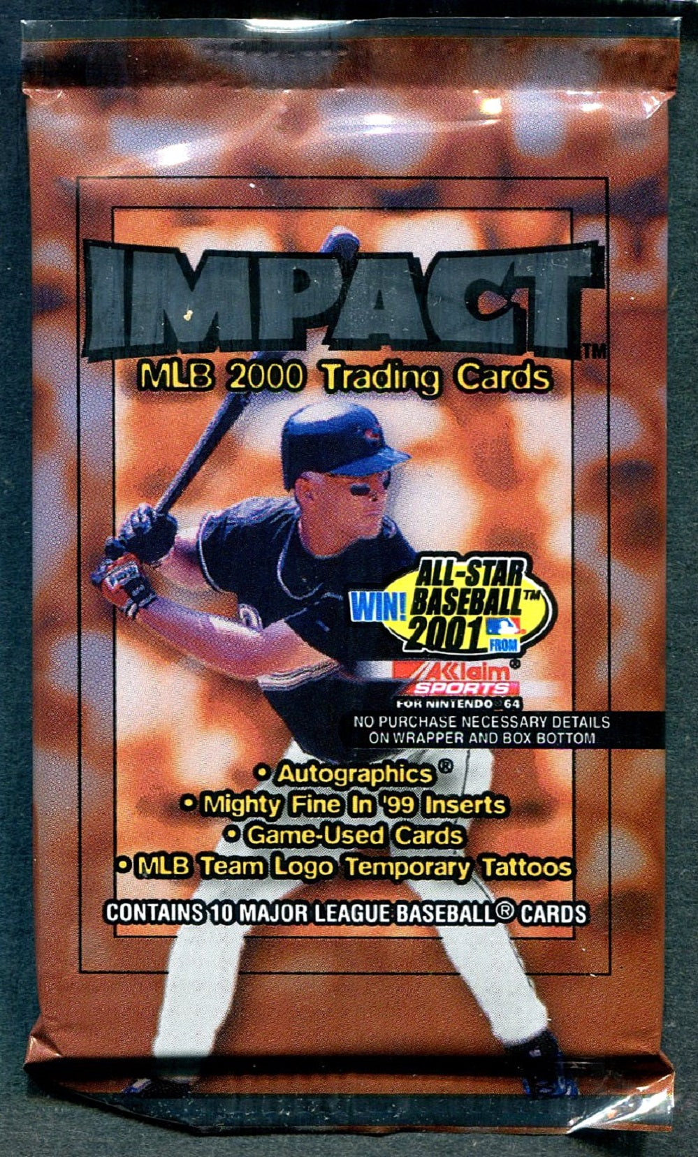 2000 SkyBox Impact Baseball Unopened Pack (10)