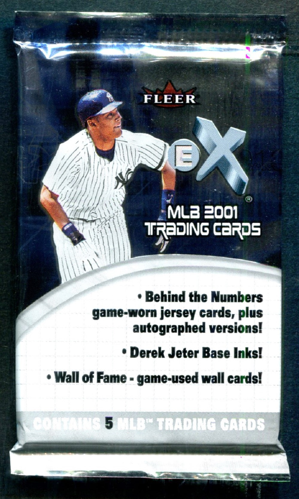 2001 Fleer E-X Baseball Unopened Pack (5)