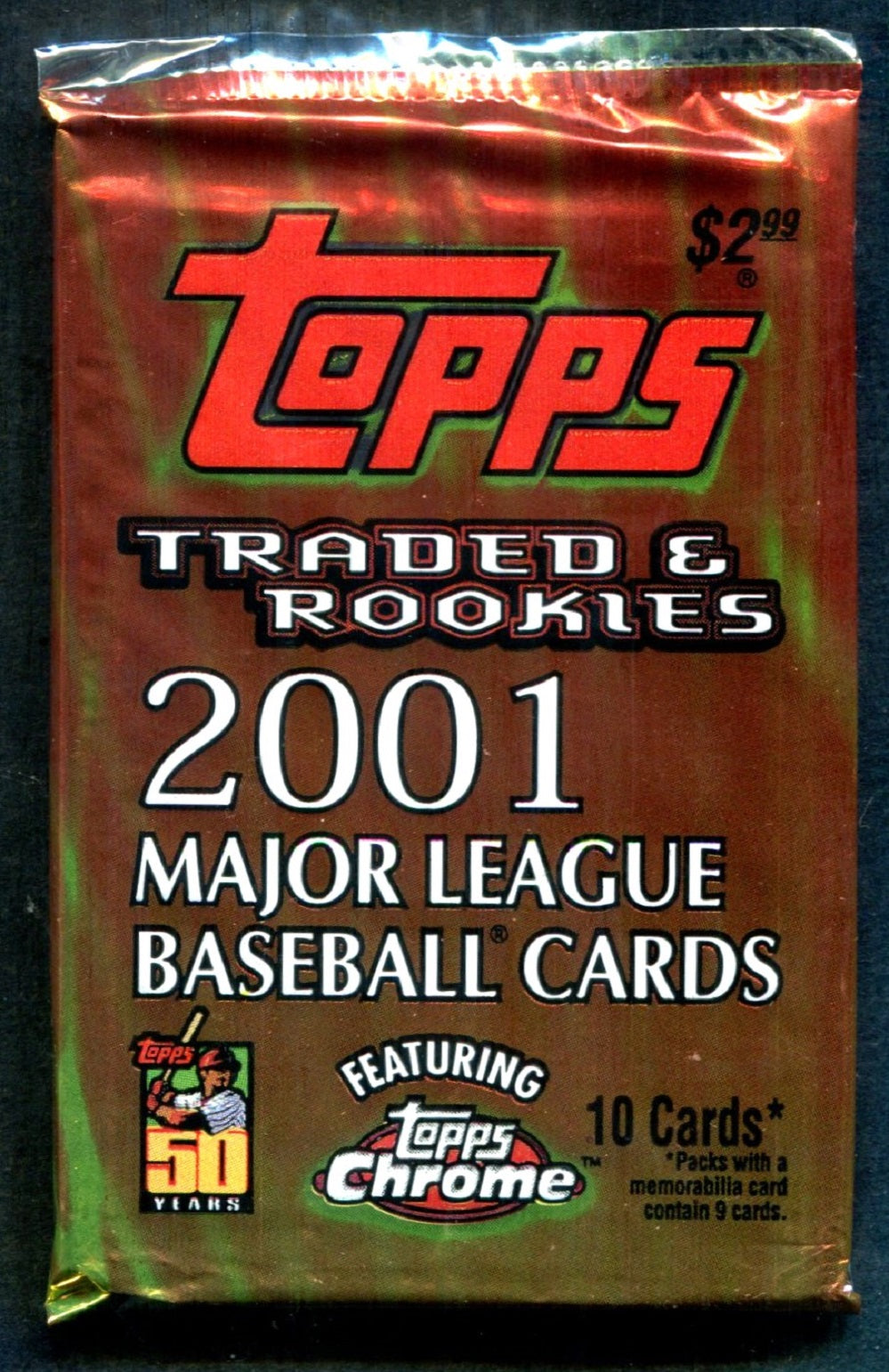 2001 Topps Baseball Unopened Traded & Rookies Pack (Pre-Priced) (10)