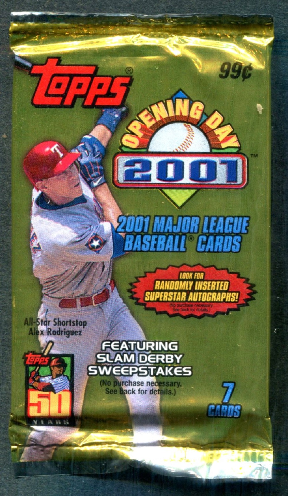 2001 Topps Opening Day Baseball Unopened Pack (Pre-Priced) (7)