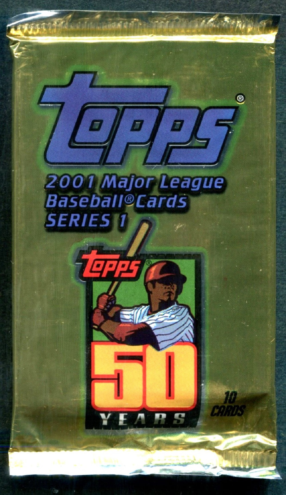2001 Topps Baseball Unopened Series 1 Pack (10)