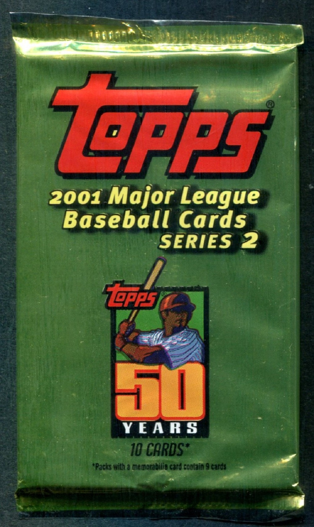 2001 Topps Baseball Unopened Series 2 Pack (10)