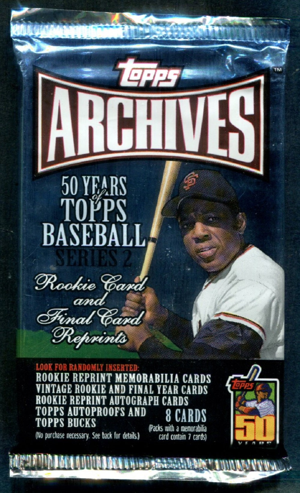 2001 Topps Archives Baseball Unopened Series 2 Pack (8)