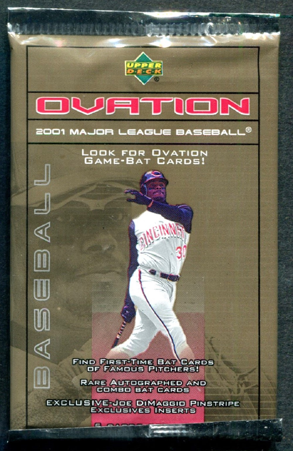 2001 Upper Deck Ovation Baseball Unopened Pack (5)
