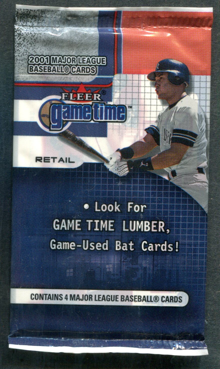 2001 Fleer Game Time Baseball Unopened Pack (Retail) (4)