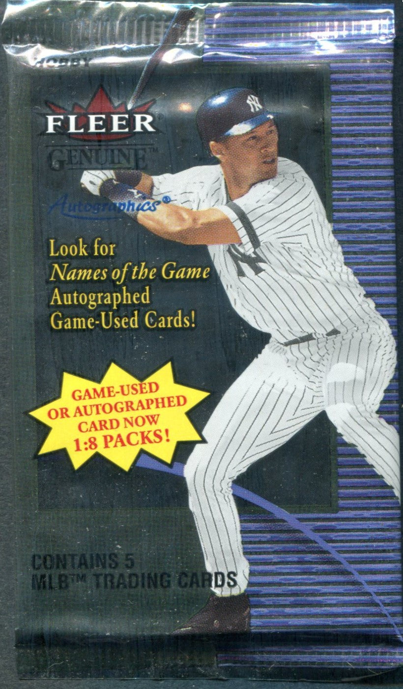 2001 Fleer Genuine Baseball Unopened Pack (Hobby) (5)