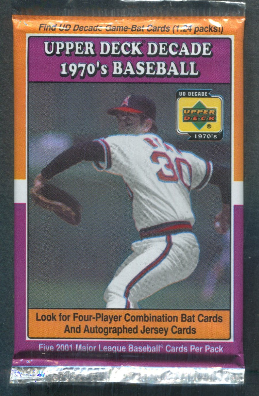2001 Upper Deck Decade 1970's Baseball Unopened Pack (5)