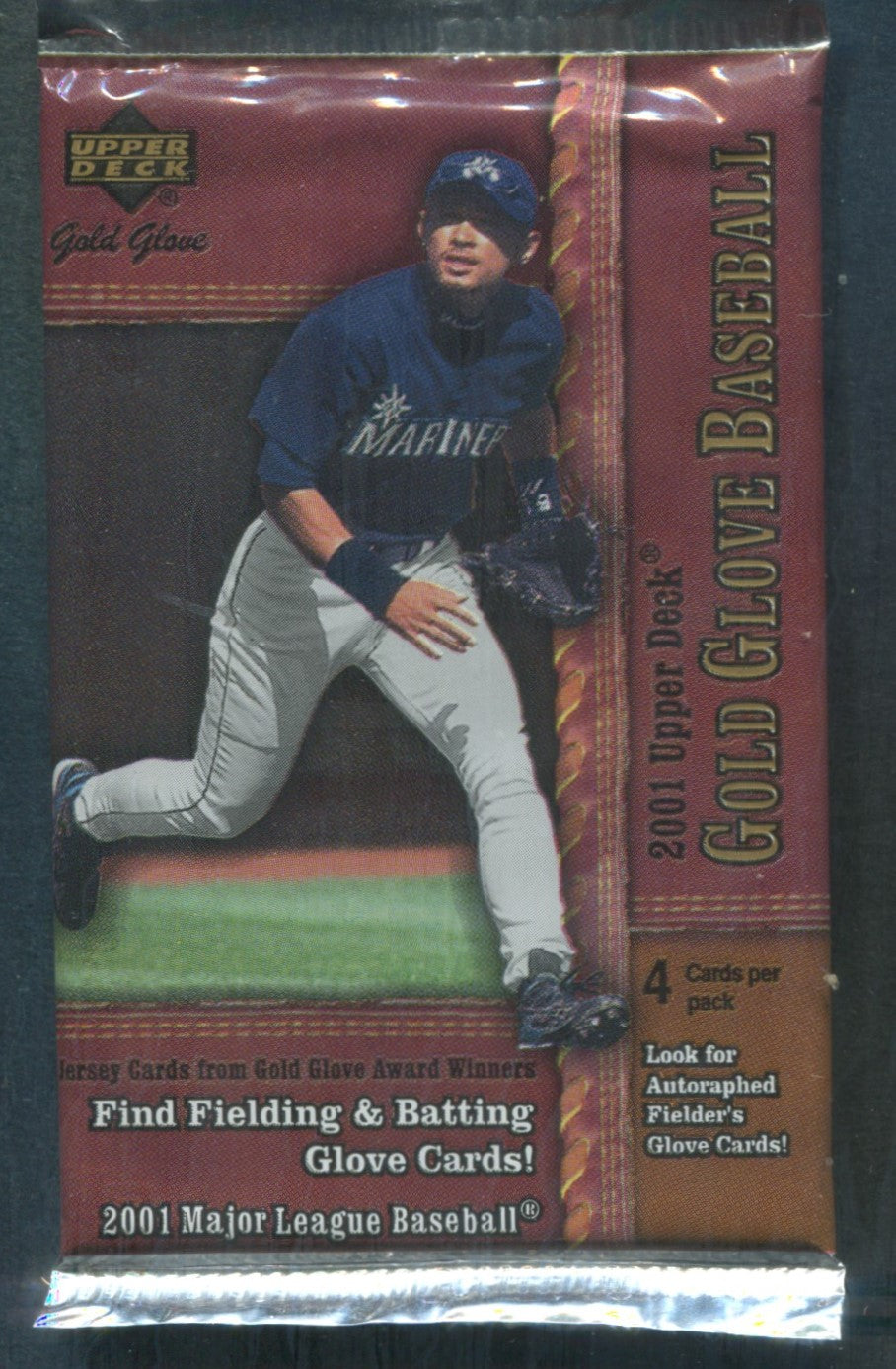 2001 Upper Deck Gold Glove Baseball Unopened Pack (4)