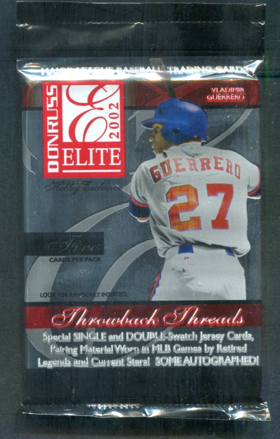 2002 Donruss Elite Baseball Unopened Pack (Hobby) (5)