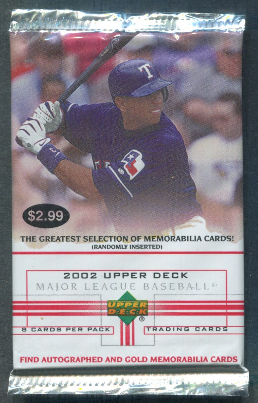 2002 Upper Deck Baseball Unopened Series 1 Pack (Pre-Priced) (8)
