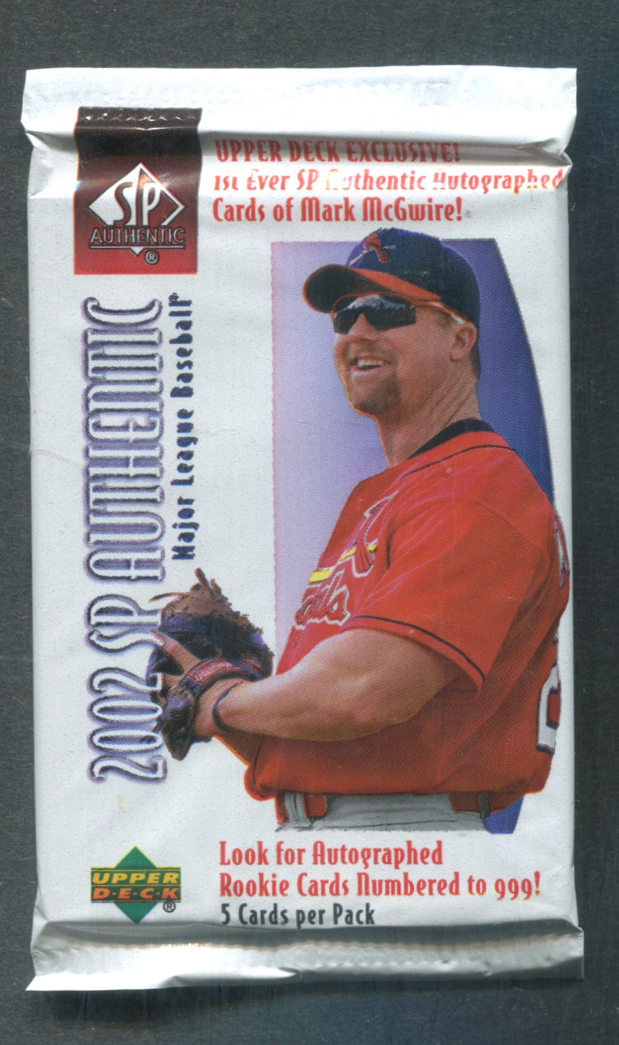 2002 Upper Deck SP Authentic Baseball Unopened Pack (5)