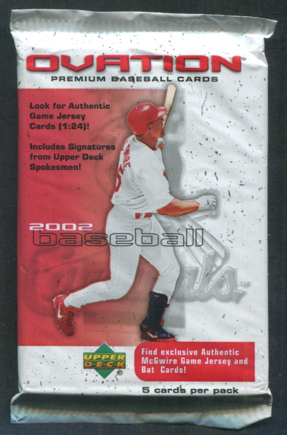 2002 Upper Deck Ovation Baseball Unopened Pack (5)