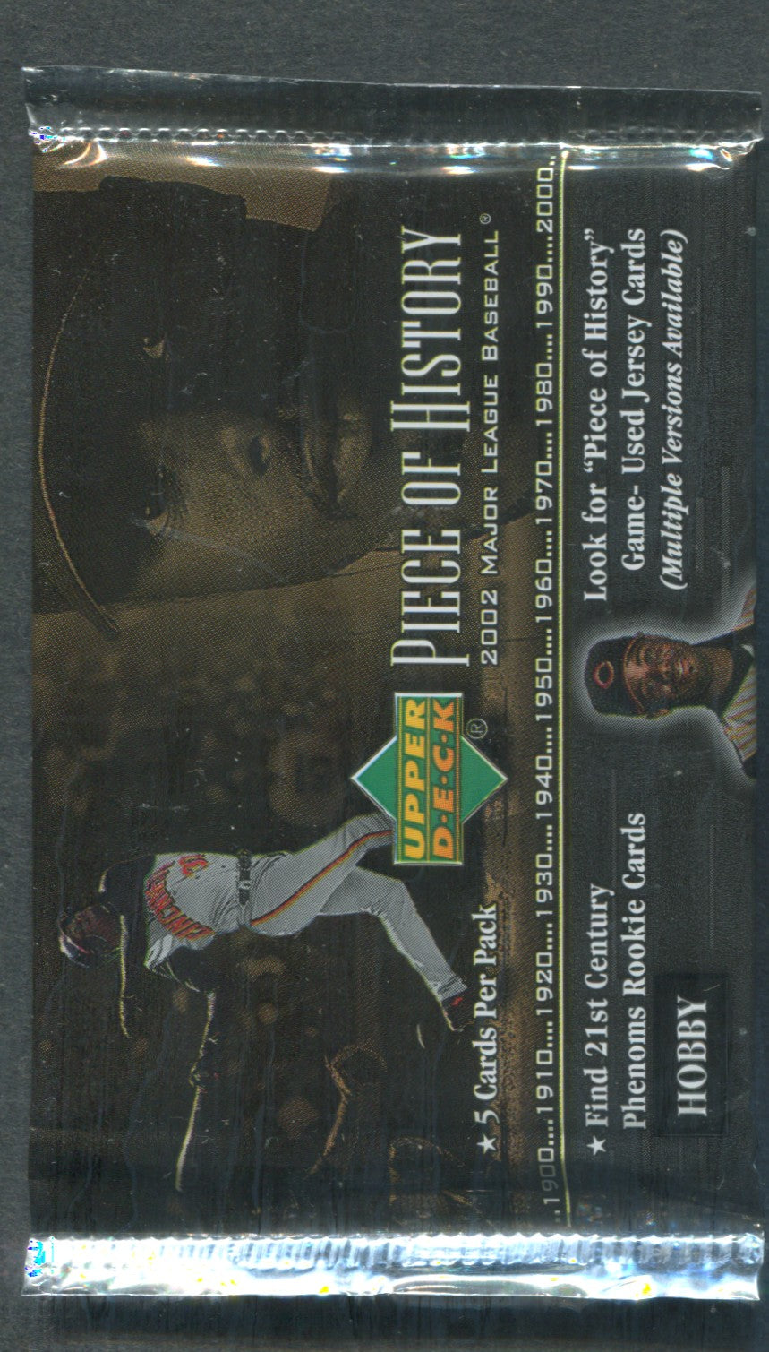 2002 Upper Deck Piece of History Baseball Unopened Pack (Hobby) (5)