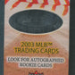 2003 Fleer MLB Hot Prospects Baseball Unopened Pack (Hobby) (5)