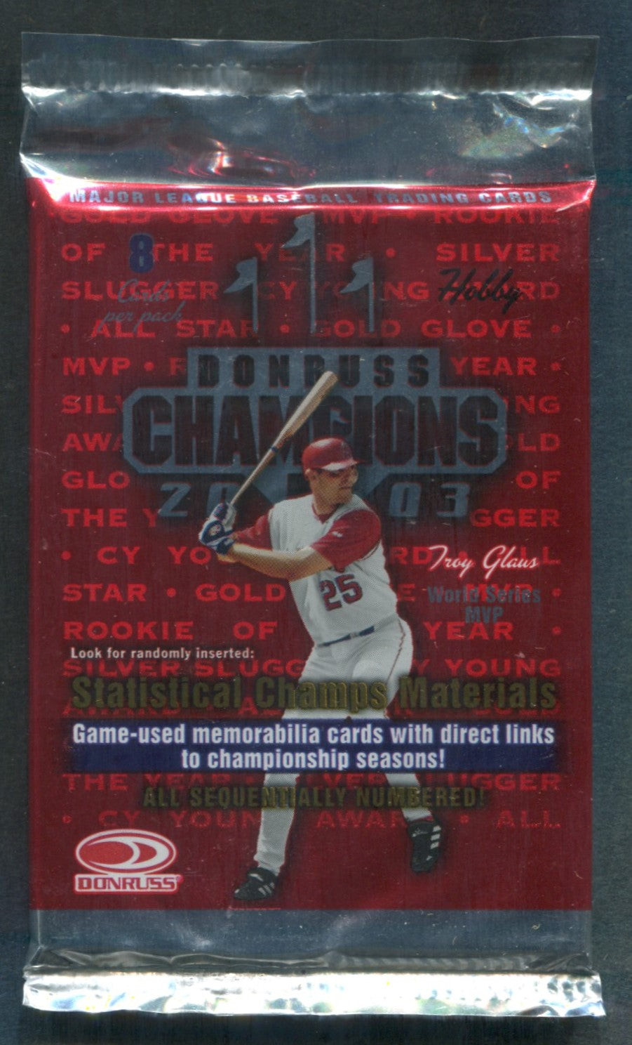 2003 Donruss Champions Baseball Unopened Pack (Hobby) (8)