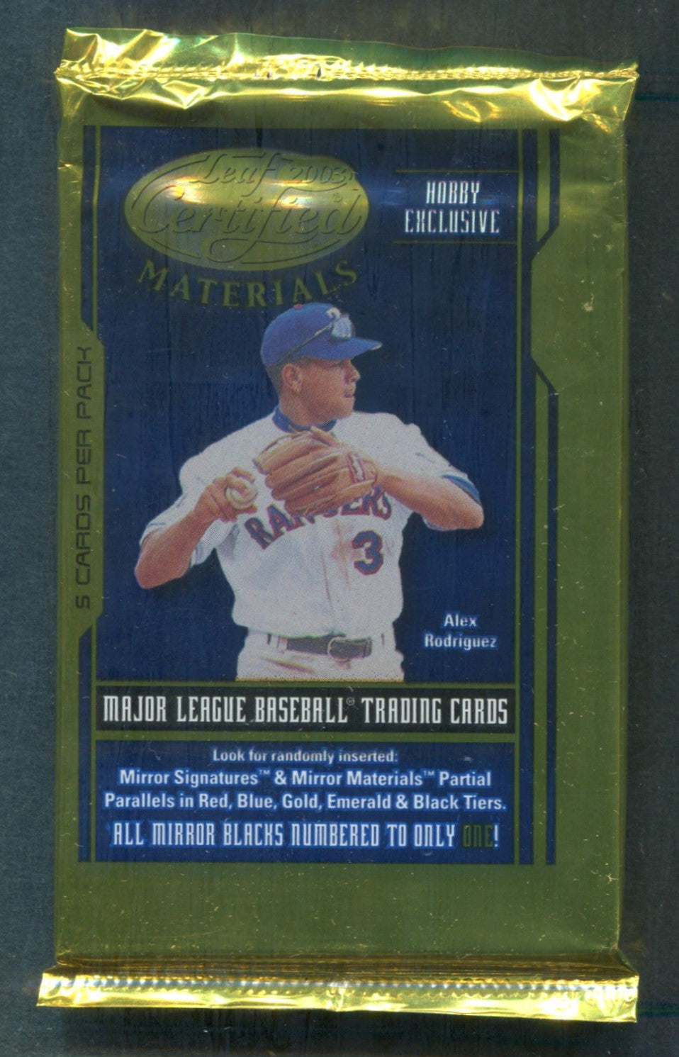 2003 Leaf Certified Baseball Unopened Pack (Hobby) (5)