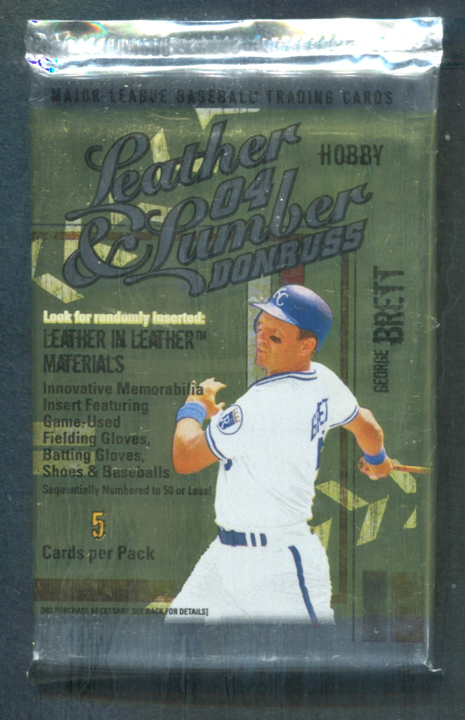 2004 Donruss Leather & Lumber Baseball Unopened Pack (Hobby) (5)
