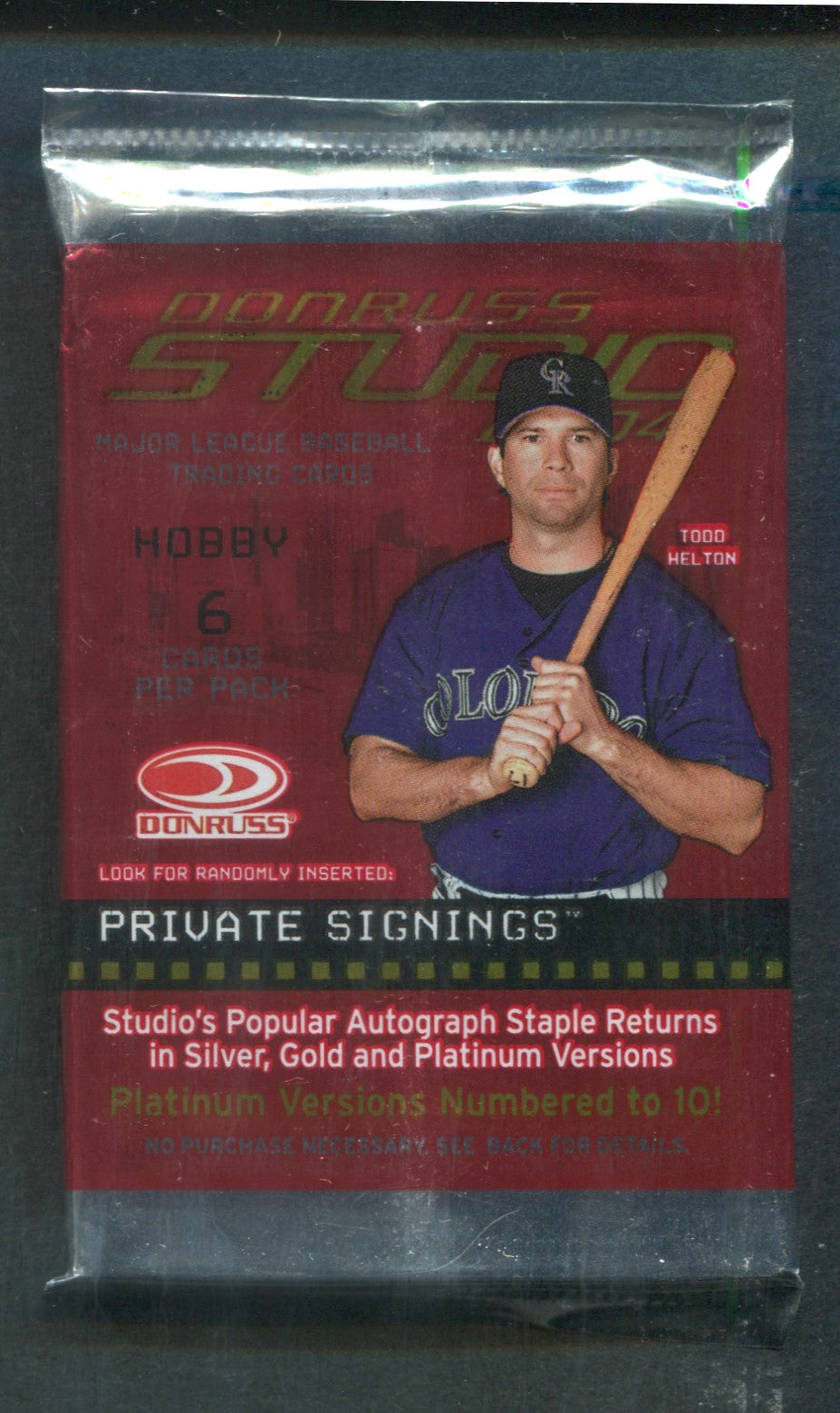 2004 Donruss Studio Baseball Unopened Pack (Hobby) (6)
