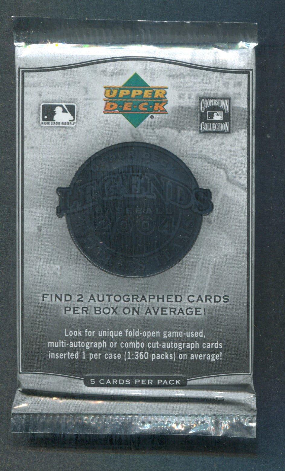 2004 Upper Deck Legends Timeless Teams Baseball Unopened Pack (5)