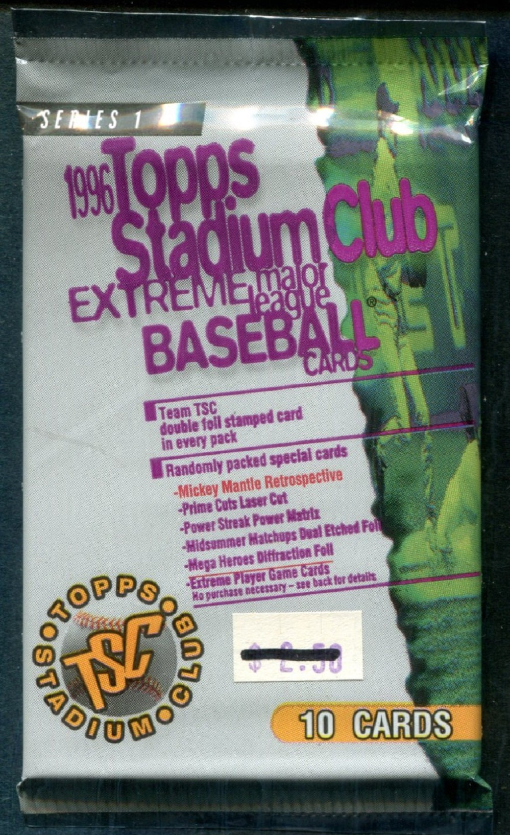 1996 Topps Stadium Club Baseball Unopened Series 1 Pack (Retail) (10)