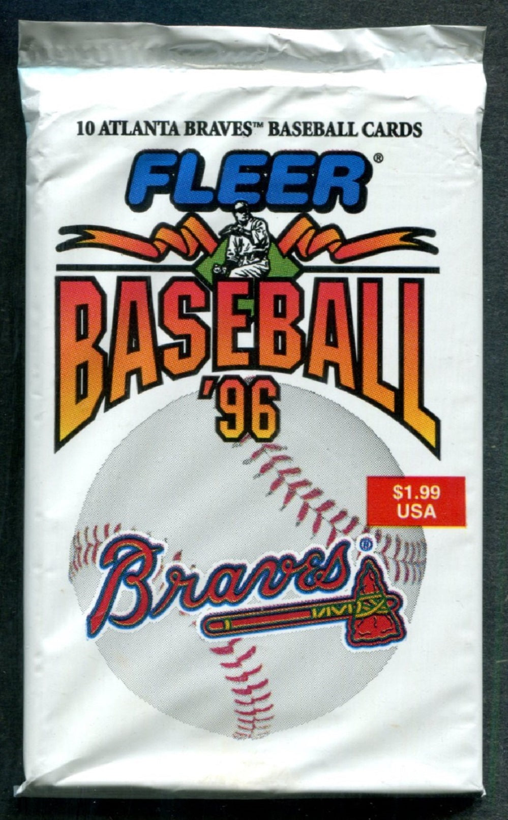 1996 Fleer Baseball Unopened Atlanta Braves Pack (Pre-Priced) (10)