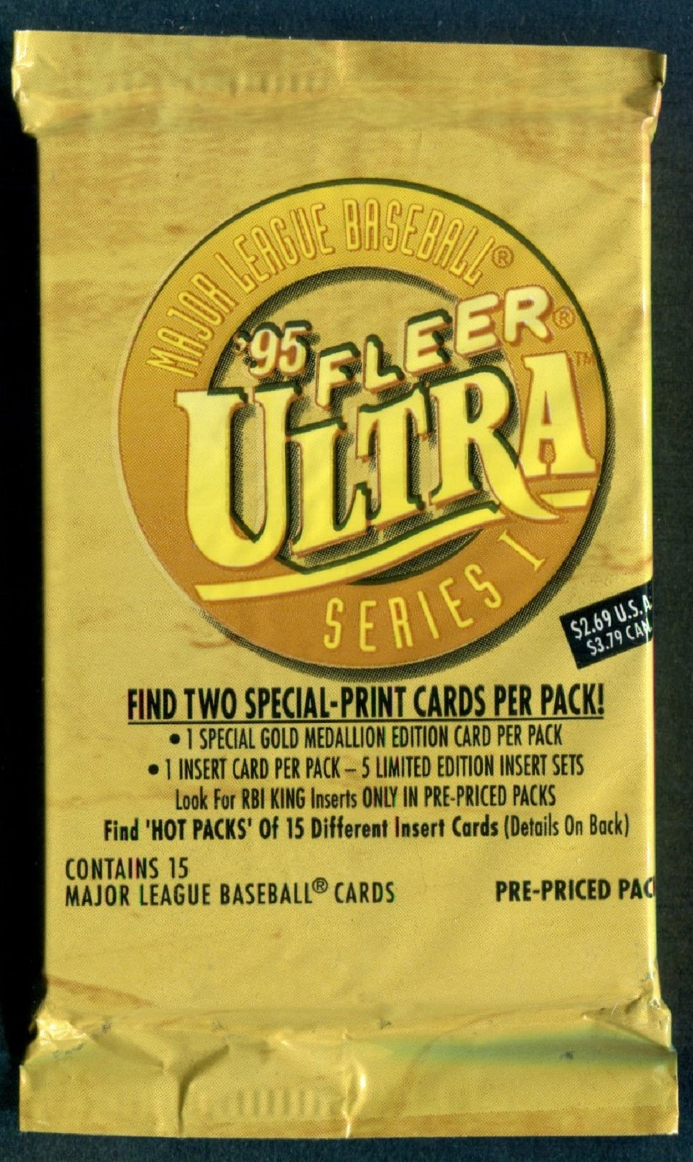 1995 Fleer Ultra Baseball Unopened Series 1 Pack (Pre-Priced) (15)