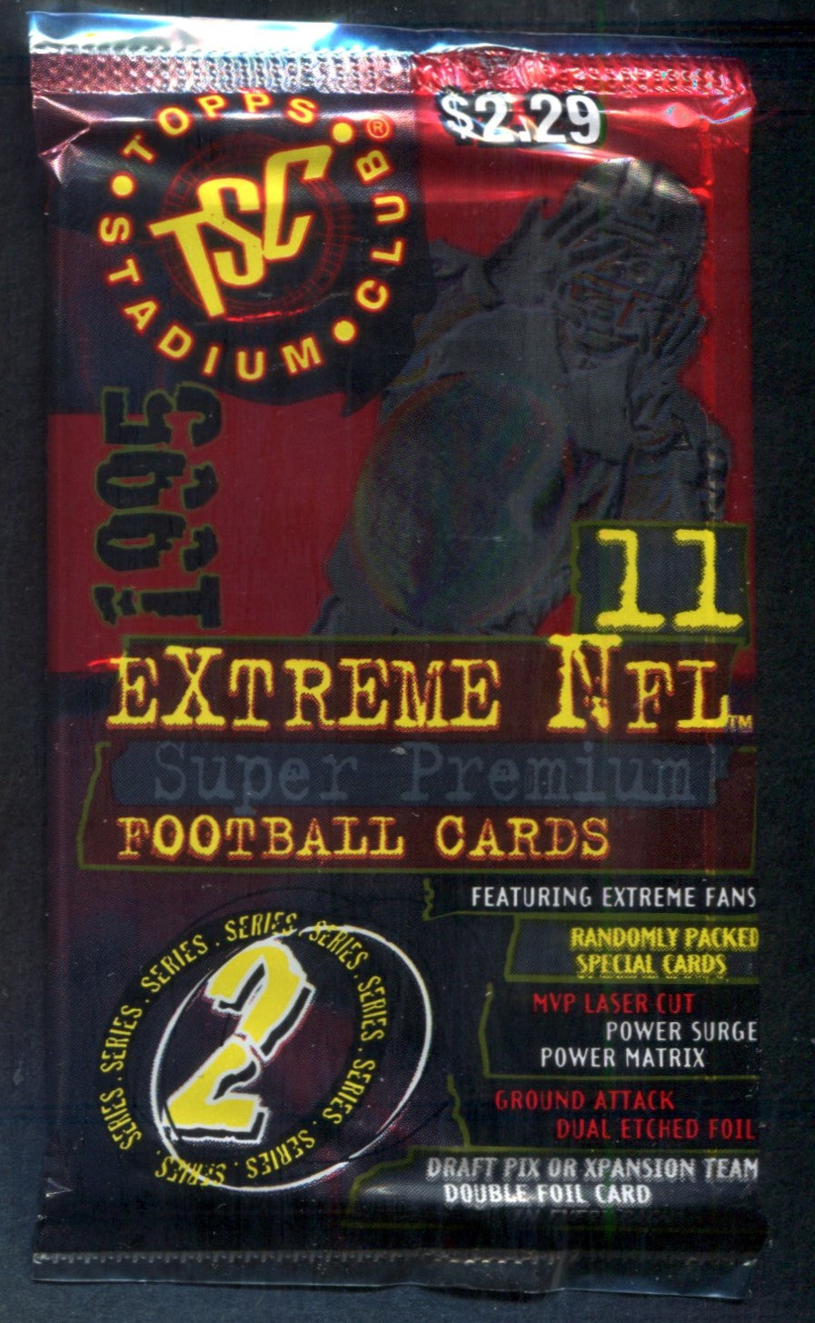 1995 Topps Stadium Club Football Unopened Series 2 Pack (Retail) (Pre-Priced) (11)