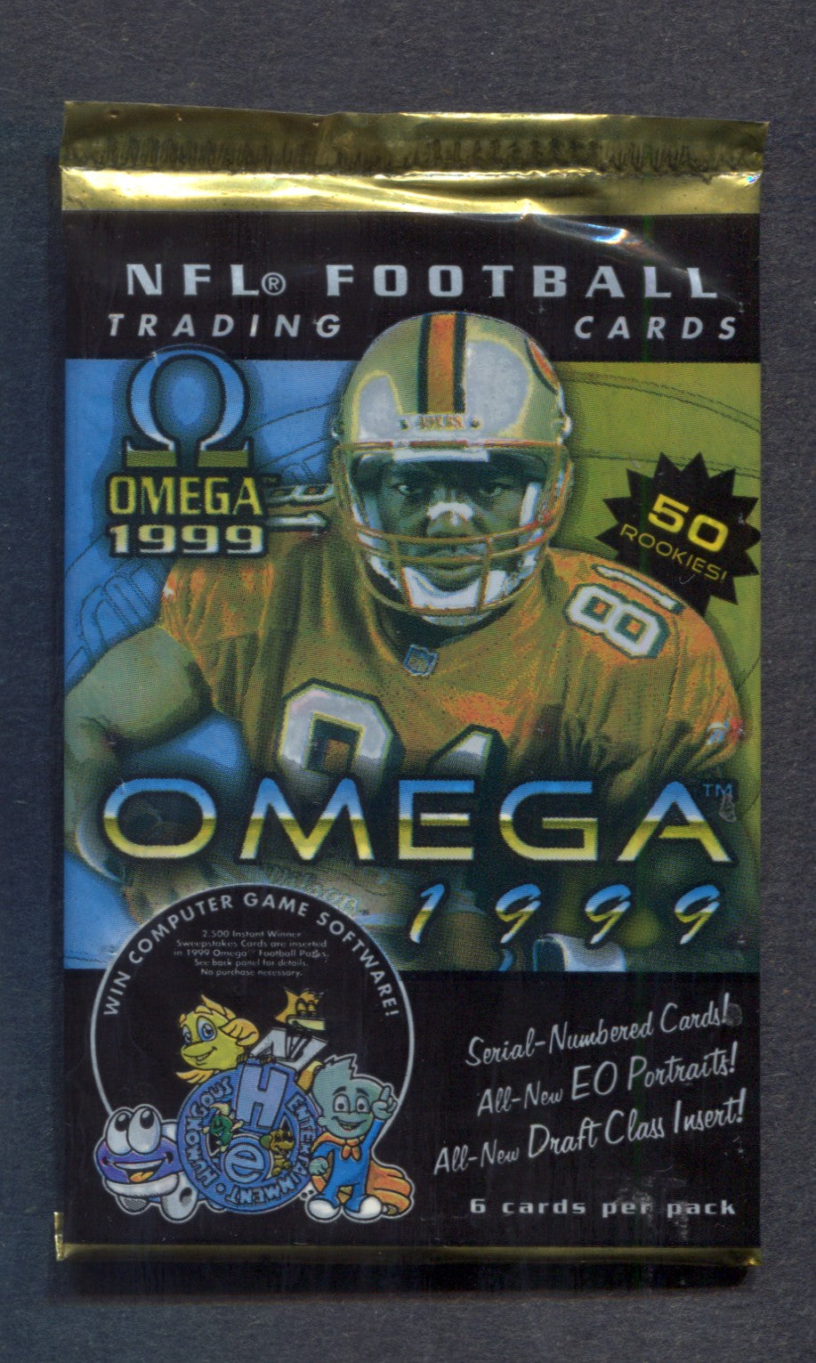 1999 Pacific Omega Football Unopened Pack (6)