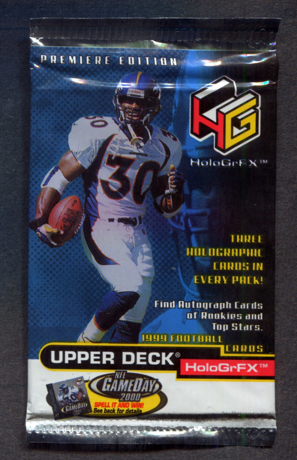 1999 Upper Deck HoloGrFX Football Unopened Pack (3)