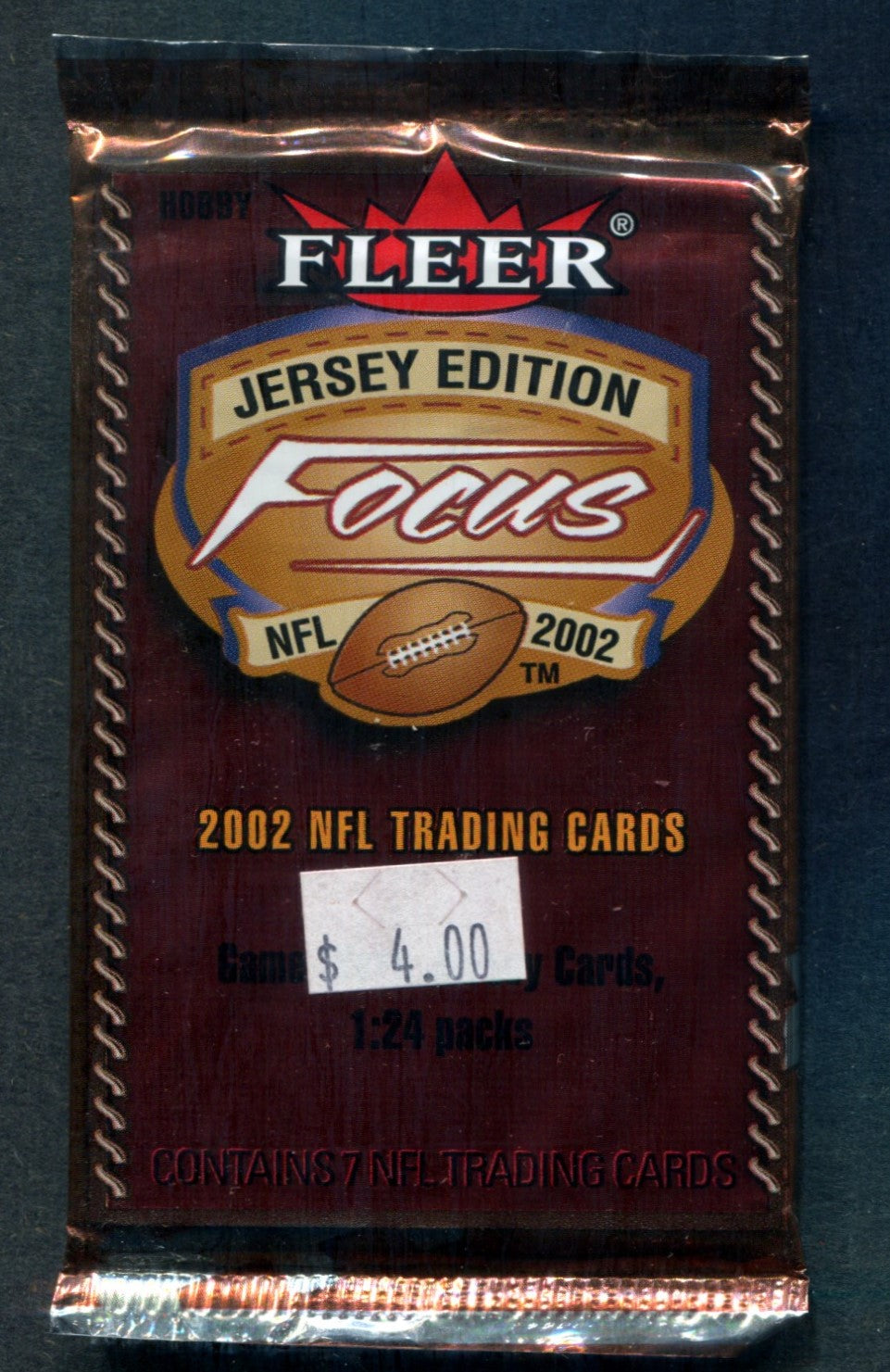 2002 Fleer Focus Football Jersey Edition Unopened Pack (Hobby) (7) (PS)