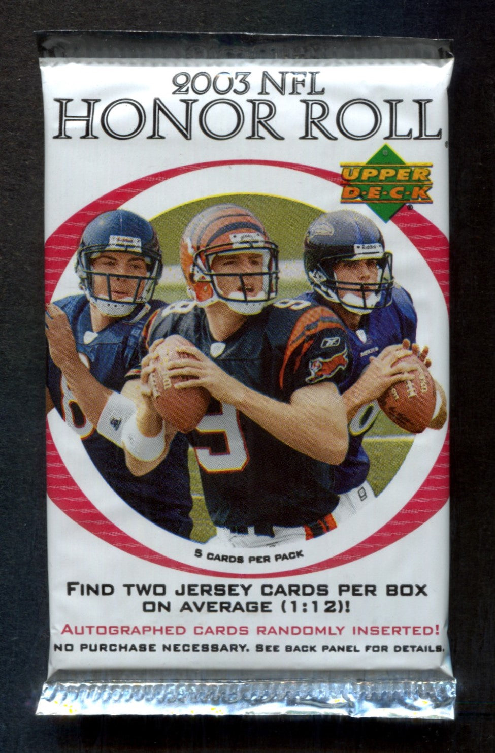 2003 Upper Deck Honor Roll Football Unopened Pack (5)