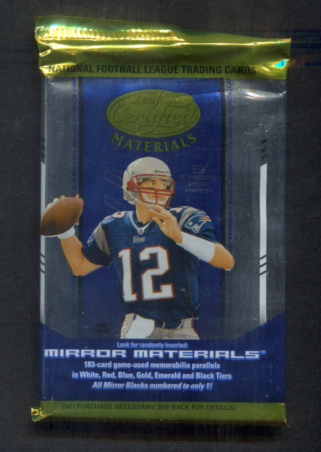 2004 Leaf Certified Materials Football Unopened Pack (Hobby) (5)