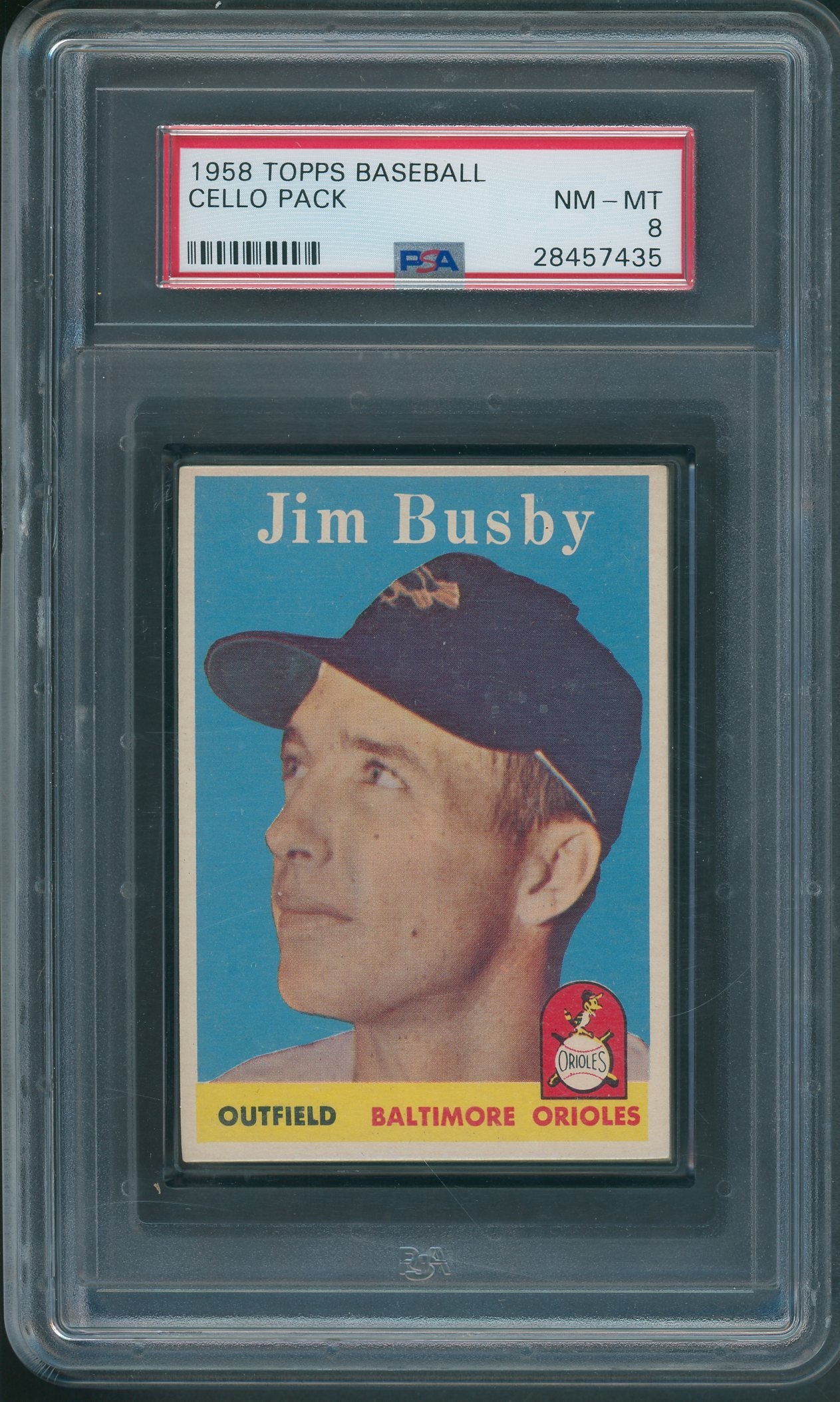 1958 Topps Baseball Unopened Cello Pack PSA 8 *7435