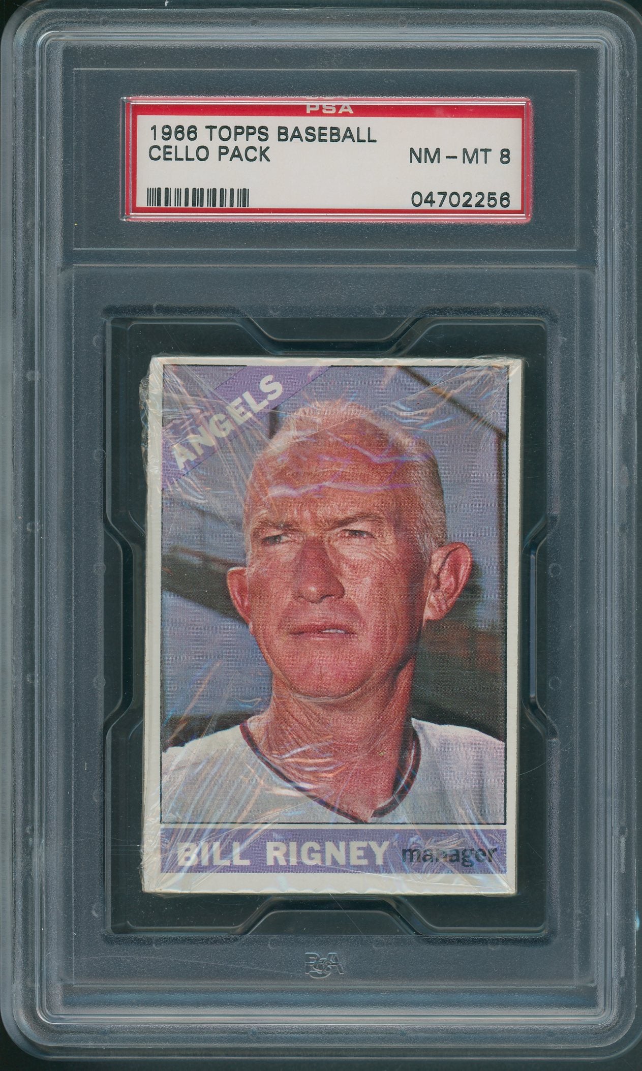 1966 Topps Baseball Unopened Cello Pack PSA 8 *2256