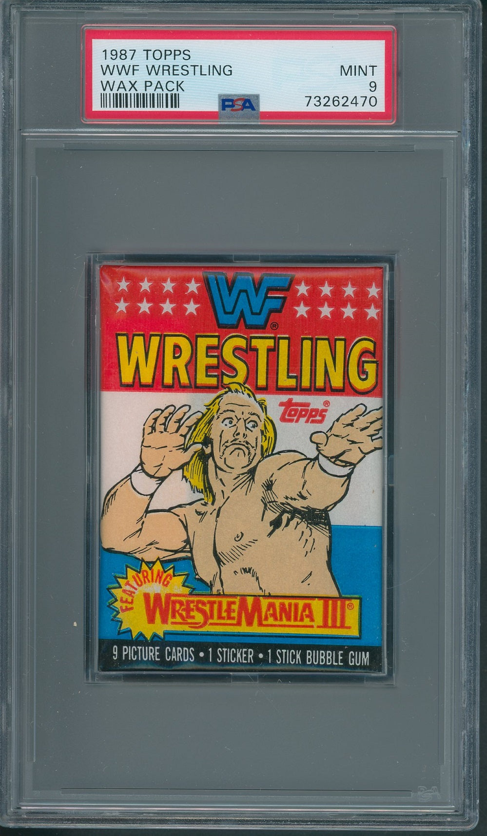 1987 Topps WWF Wrestling Unopened Wax Pack PSA 9