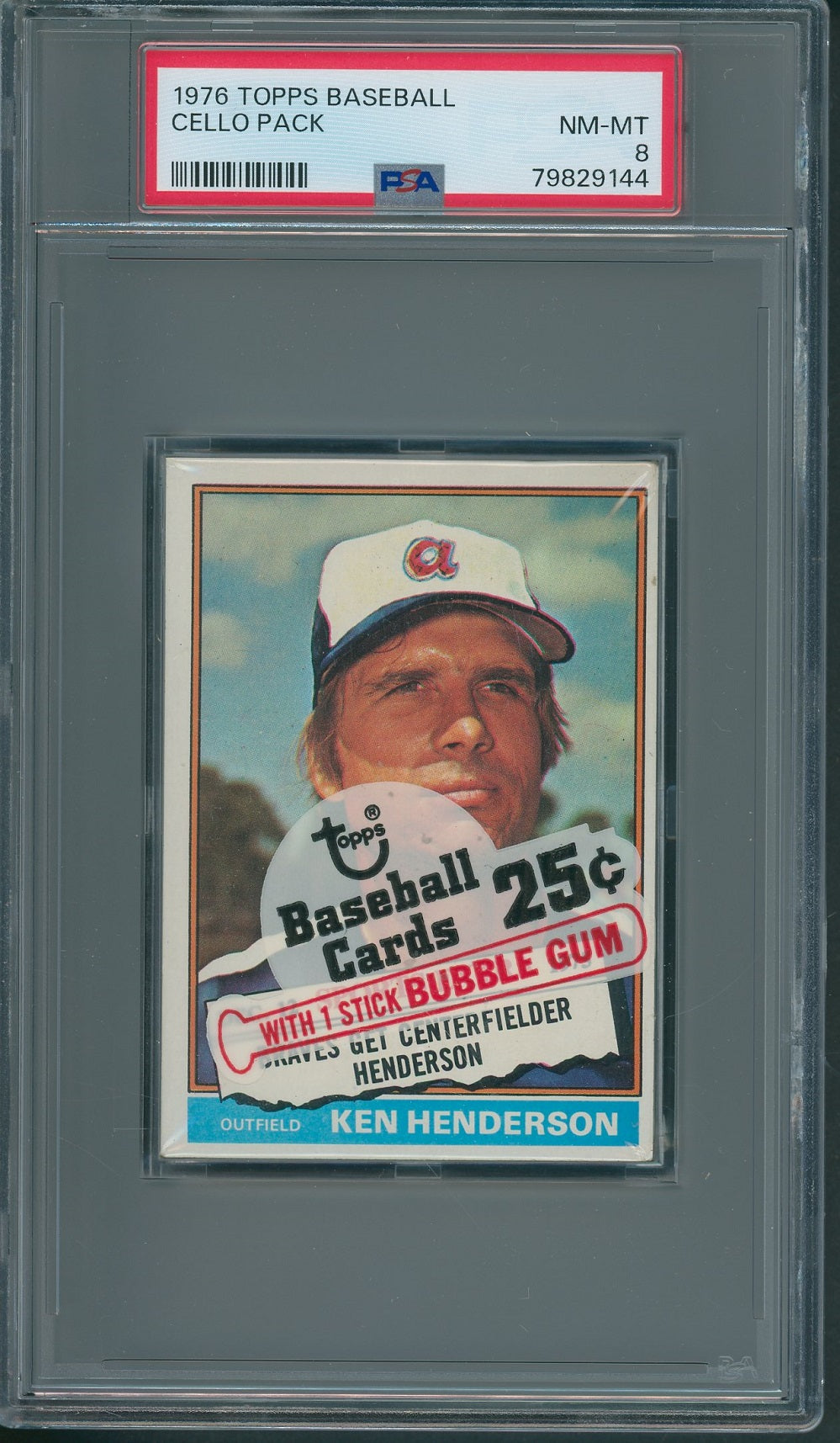 1976 Topps Baseball Unopened Cello Pack PSA 8 *9144