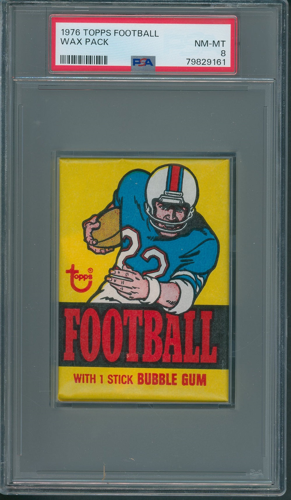 1976 Topps Football Unopened Wax Pack PSA 8 *9161