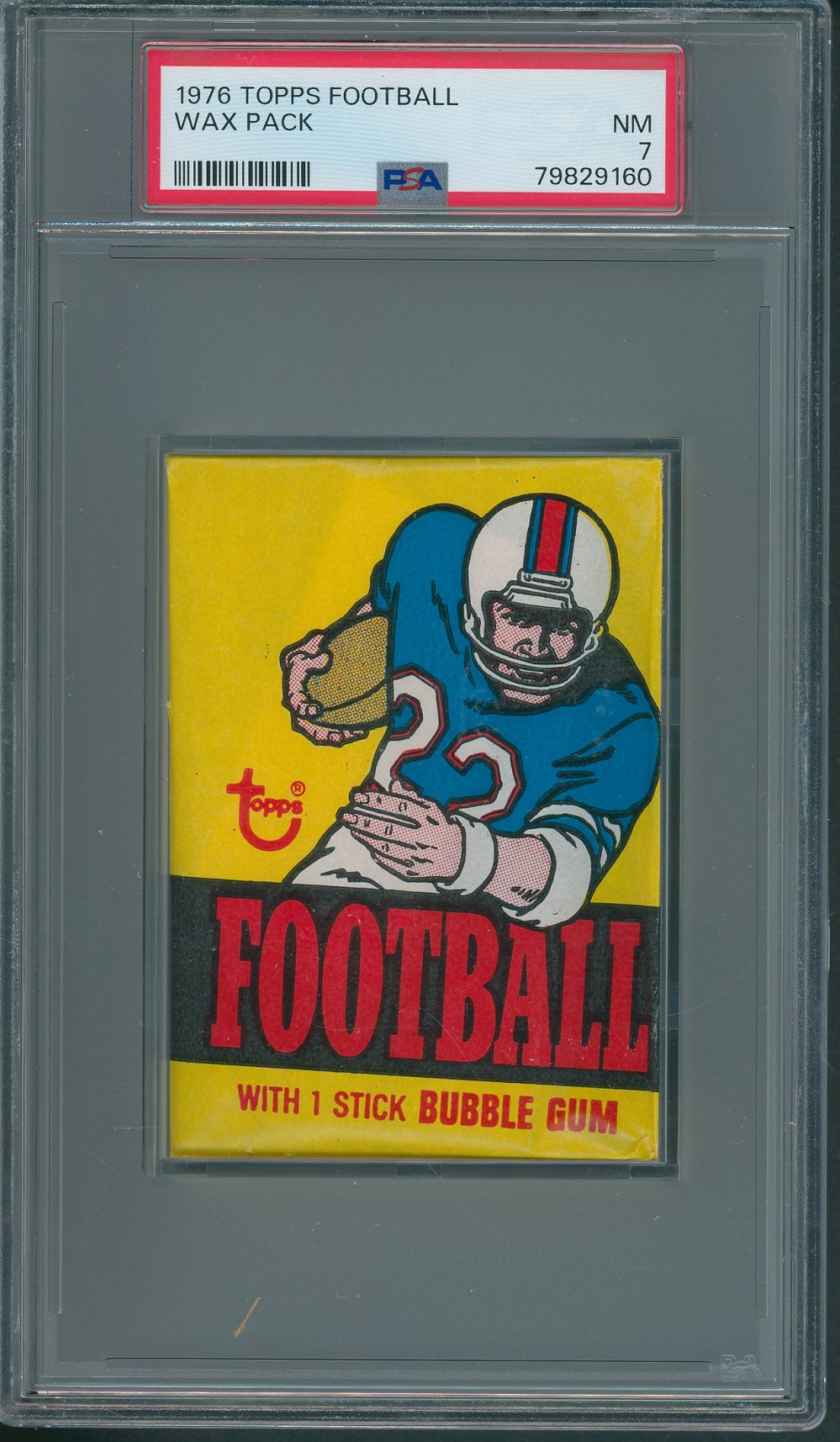 1976 Topps Football Unopened Wax Pack PSA 7 *9160