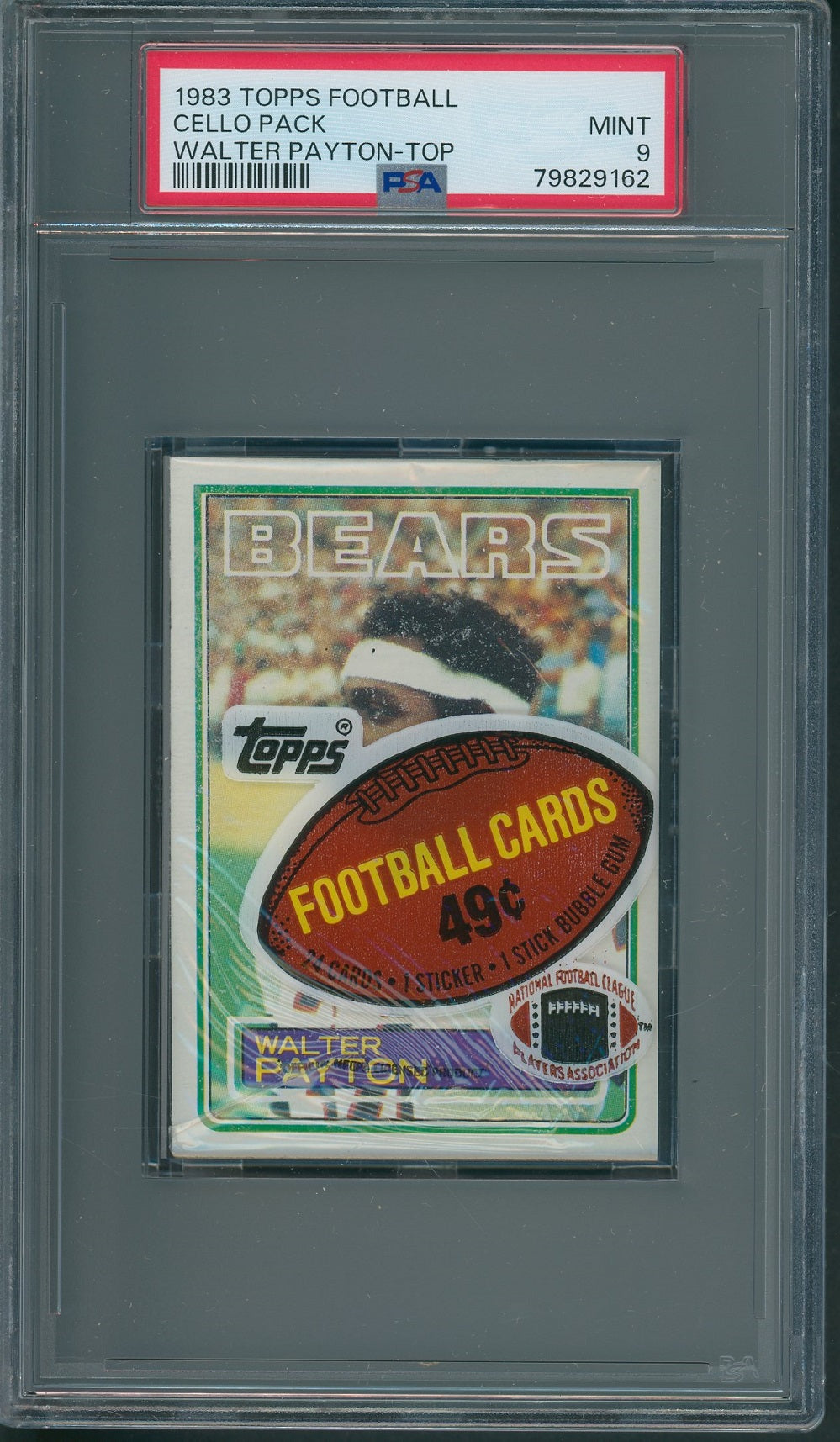 1983 Topps Football Unopened Cello Pack (Payton Top) PSA 9 *9162