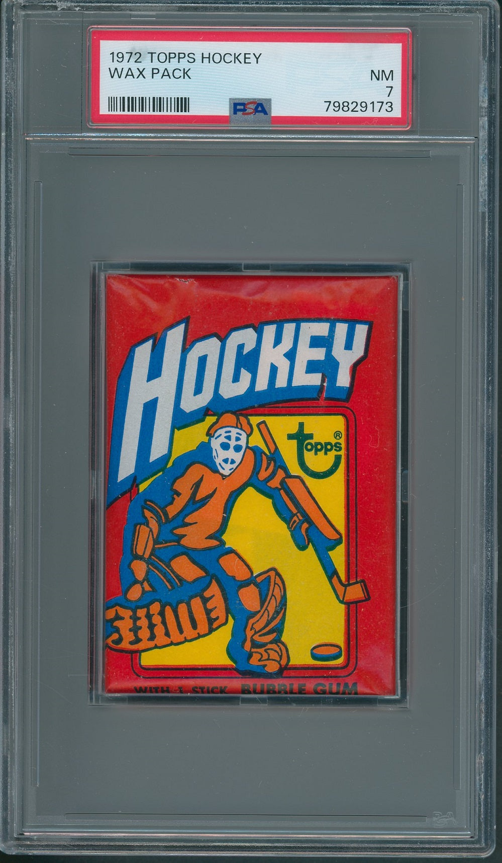 1972 1972/73 Topps Hockey Unopened Wax Pack PSA 7 *9173