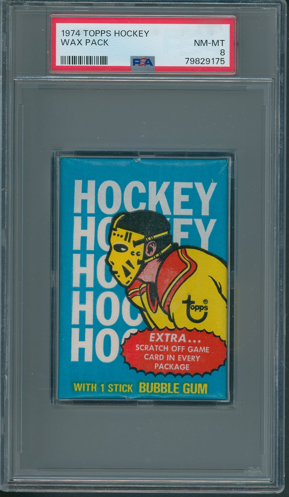 1974 1974/75 Topps Hockey Unopened Wax Pack PSA 8 *9175