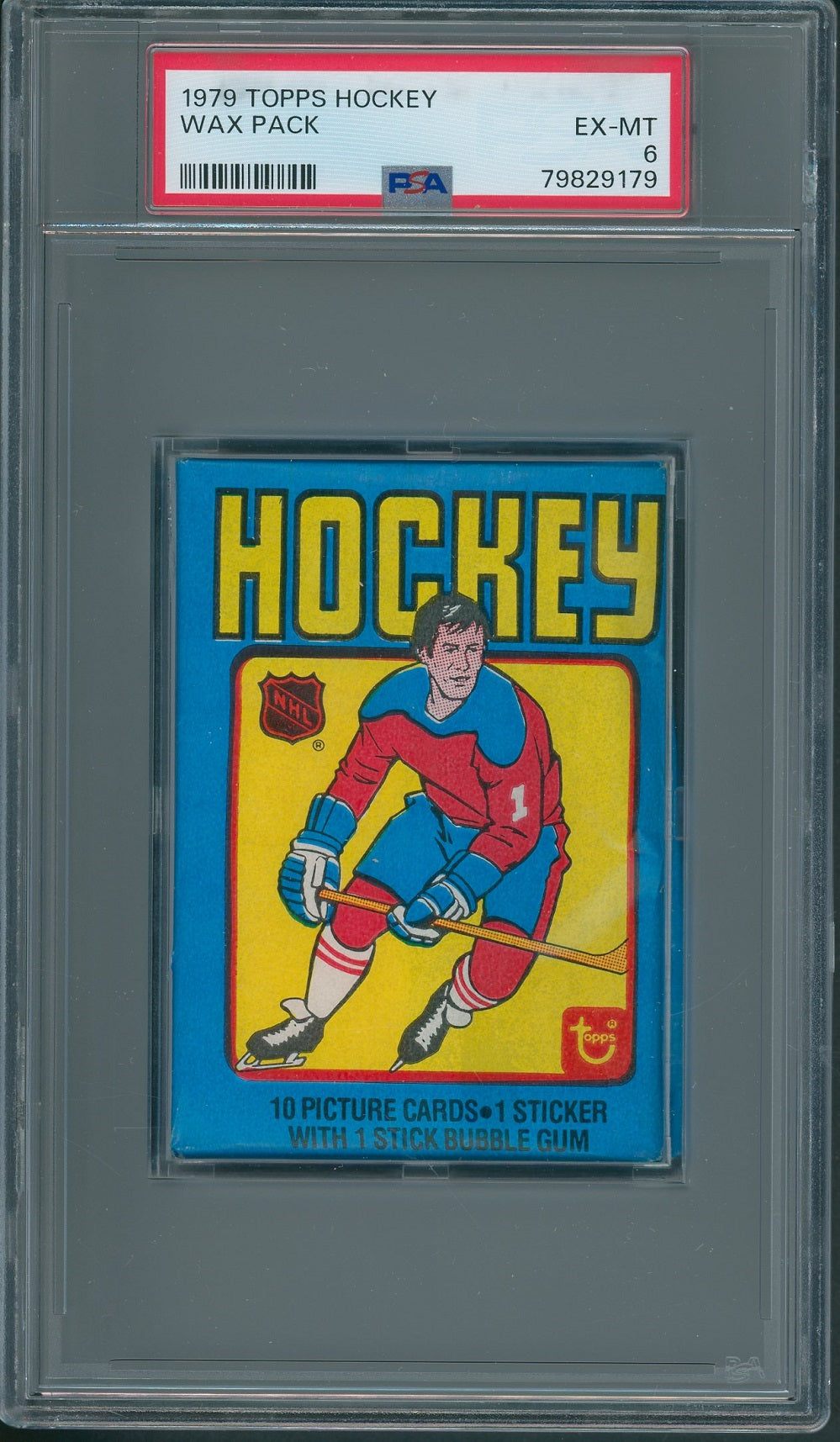 1979 1979/80 Topps Hockey Unopened Wax Pack PSA 6 *9179