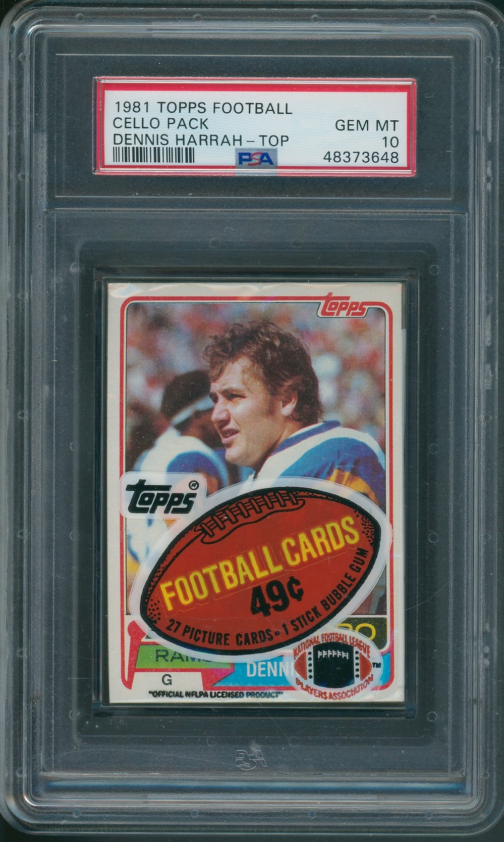 1981 Topps Football Unopened Cello Pack PSA 10 *3648