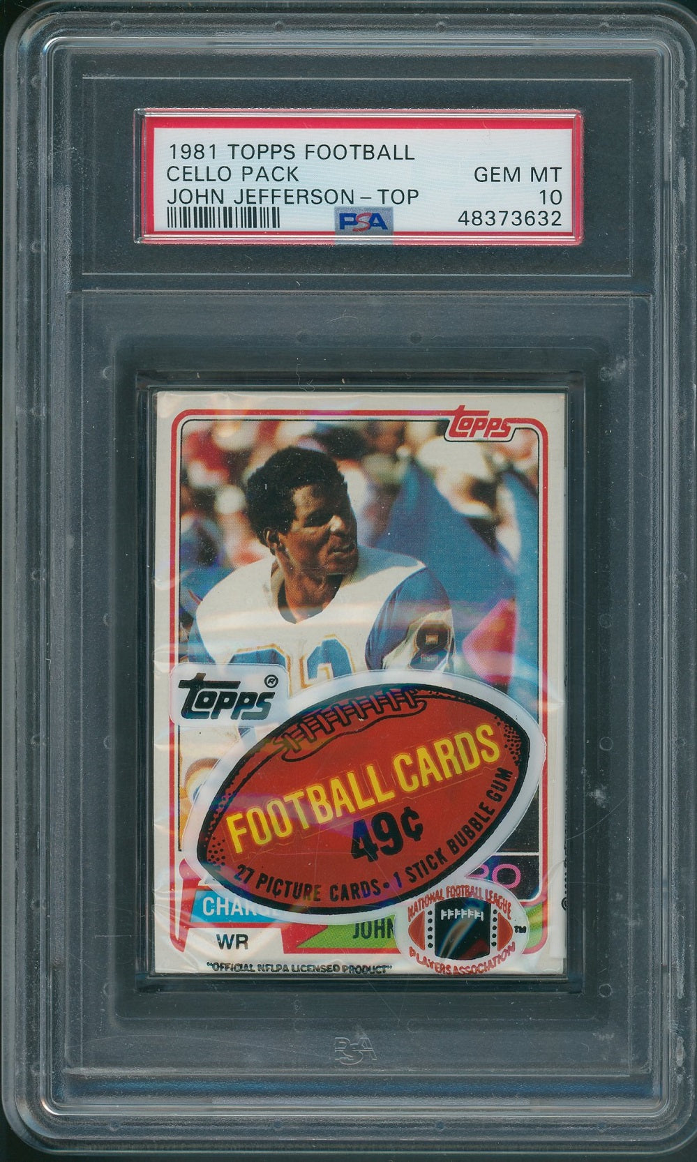 1981 Topps Football Unopened Cello Pack PSA 10 *3632