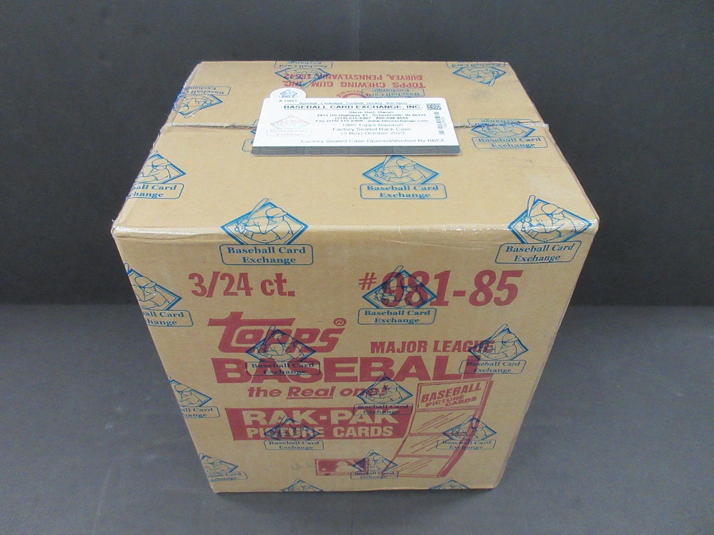 1985 Topps Baseball Factory Sealed Rack Case (3 Box) (BBCE) (A13863)