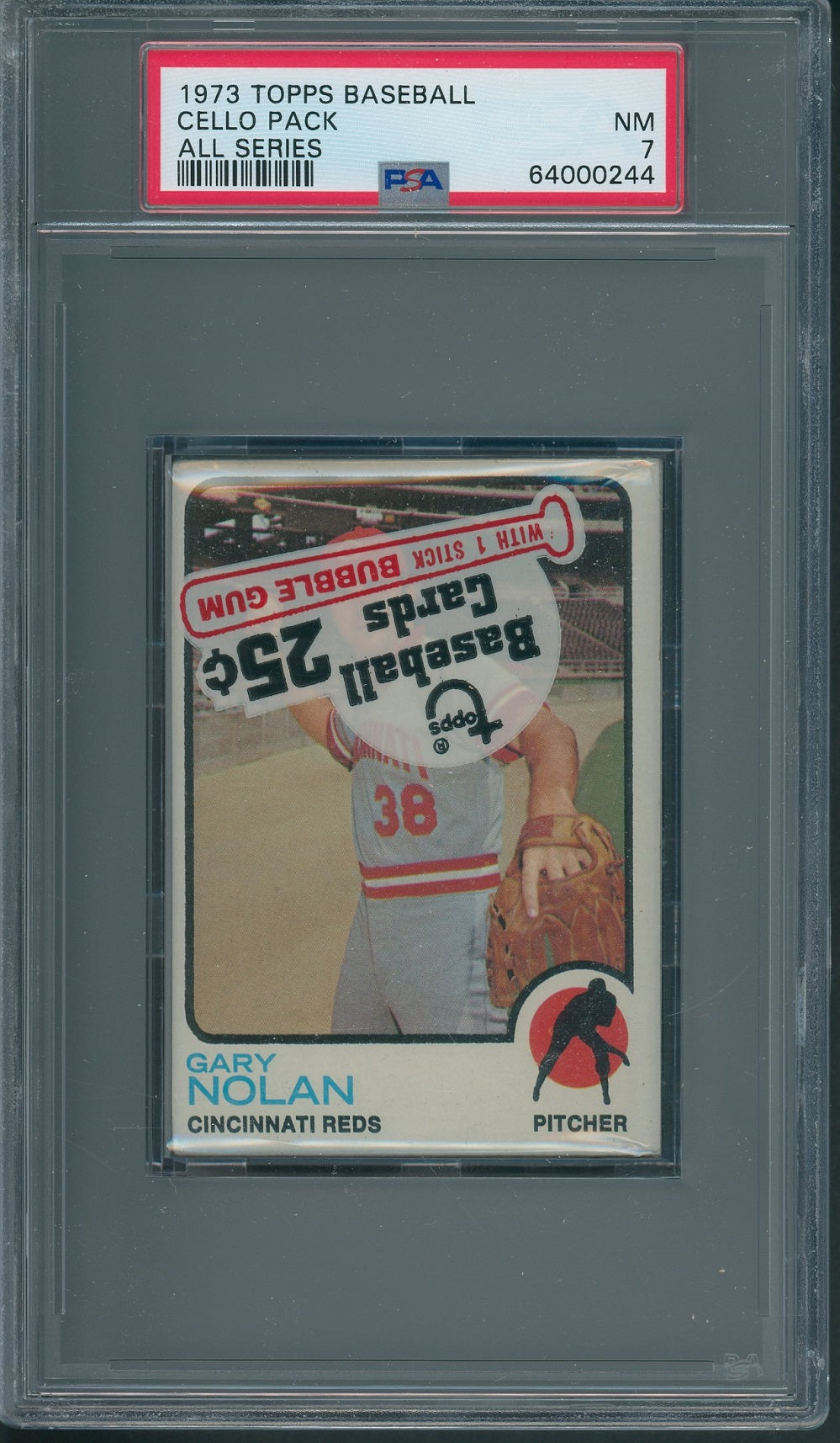 1973 Topps Baseball Unopened All Series Cello Pack PSA 7 *0244