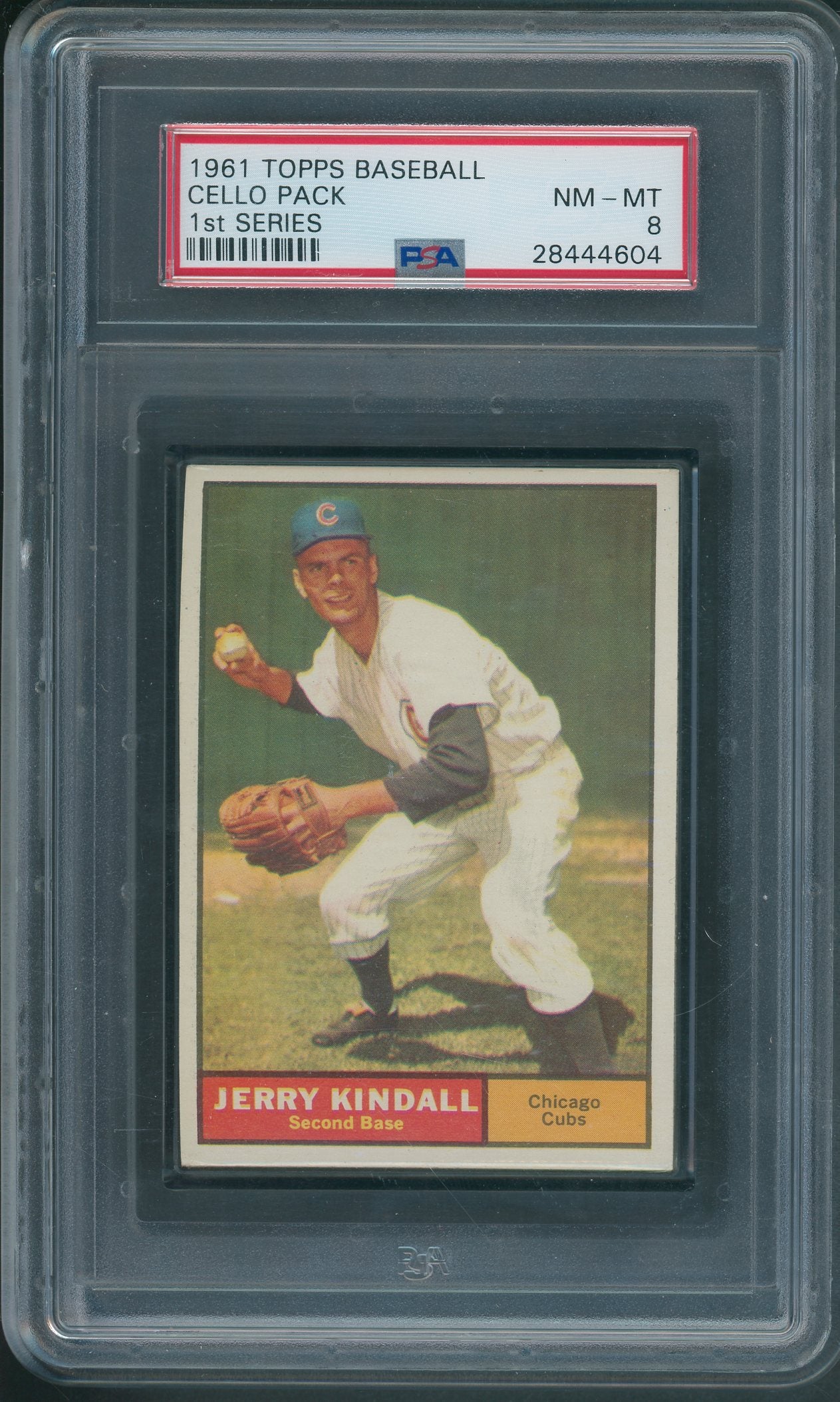 1961 Topps Baseball Unopened 1st Series Cello Pack PSA 8 *4604