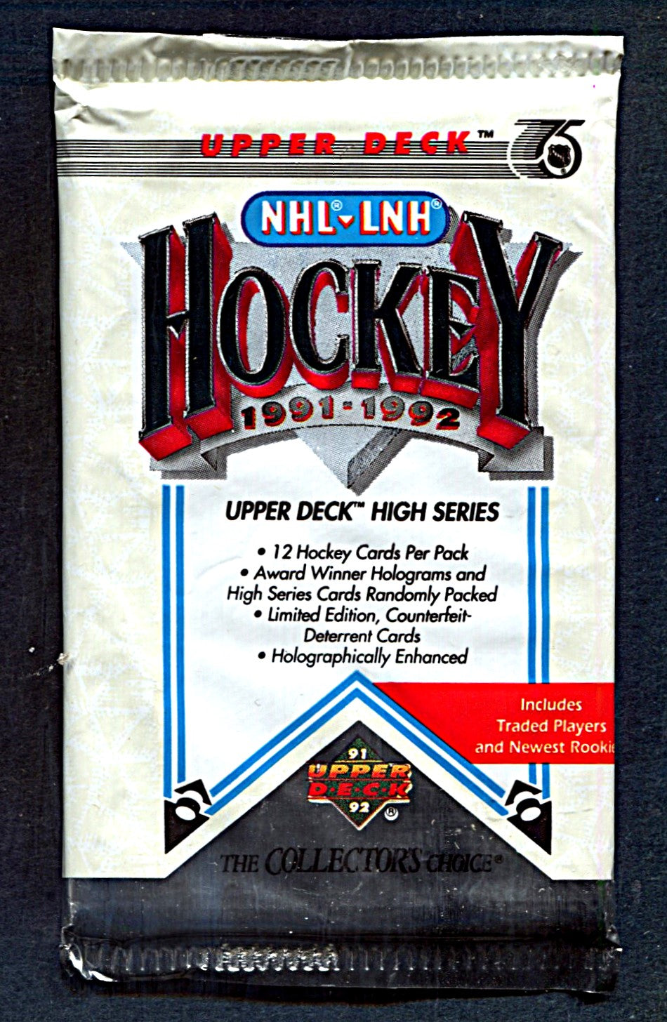1991/92 Upper Deck Hockey Unopened High Series Pack (English) (12)
